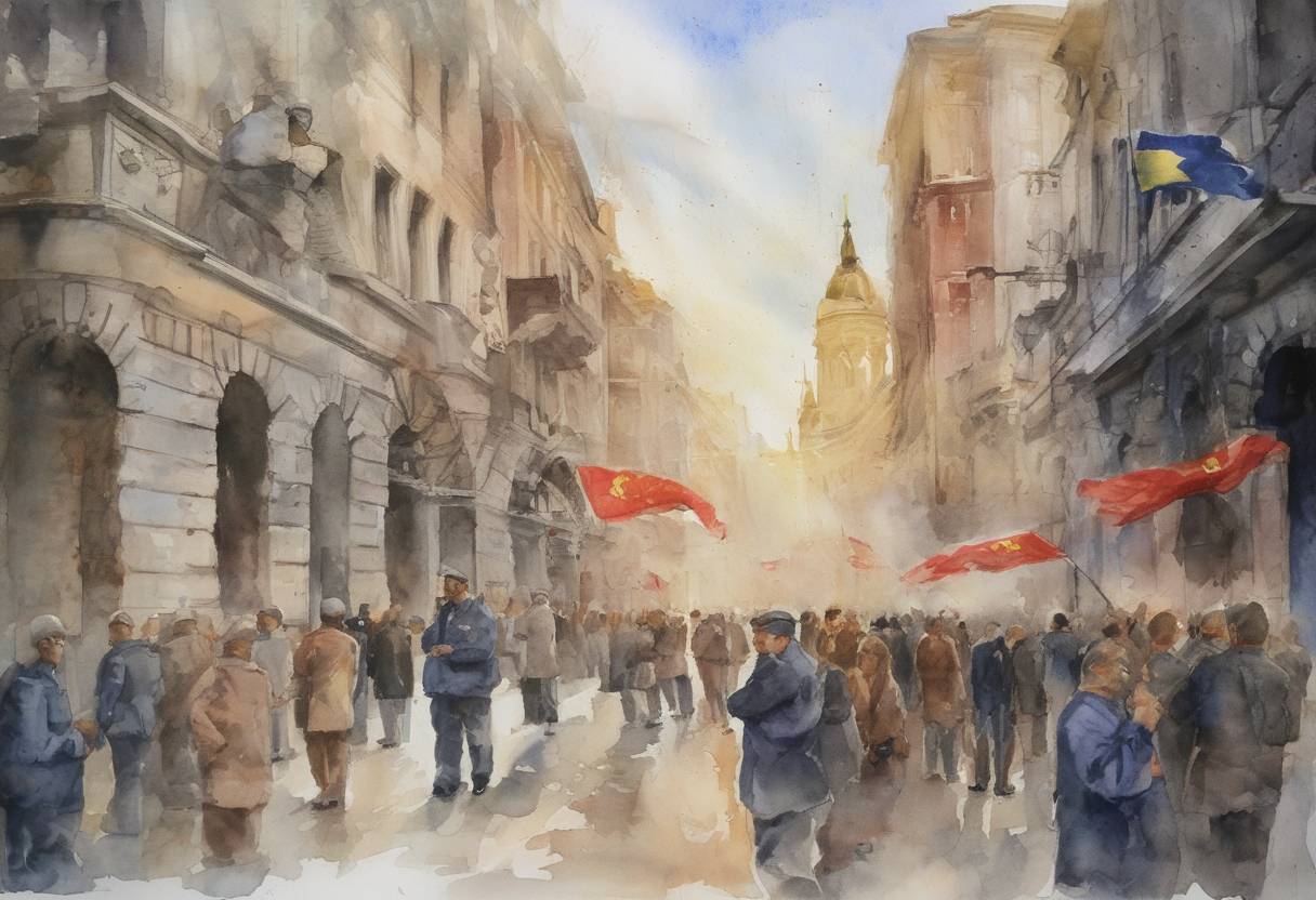 Watercolor painting based depiction of Serbian Prime Minister Vojislav Koštunica declared the dissolution of the state union of Serbia and Montenegro following Montenegro's vote for independence. (2006)