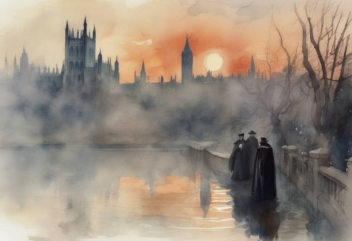 Watercolor painting based depiction of Bram Stoker's novel 'Dracula' was published, which would become one of the most famous works of Gothic horror literature. (1897)