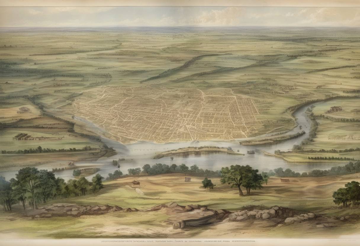 Watercolor painting based depiction of The Kansas-Nebraska Act was signed into law by U.S. President Franklin Pierce, allowing territories to decide on the legality of slavery through popular sovereignty. (1854)