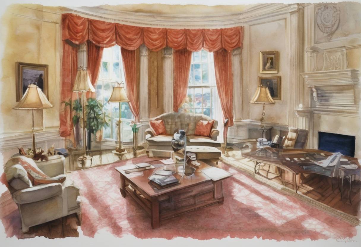 Watercolor painting based depiction of The United States National Do Not Call Registry, intended to give U.S. consumers an opportunity to limit the telemarketing calls they receive, officially opened for registration. (2003)