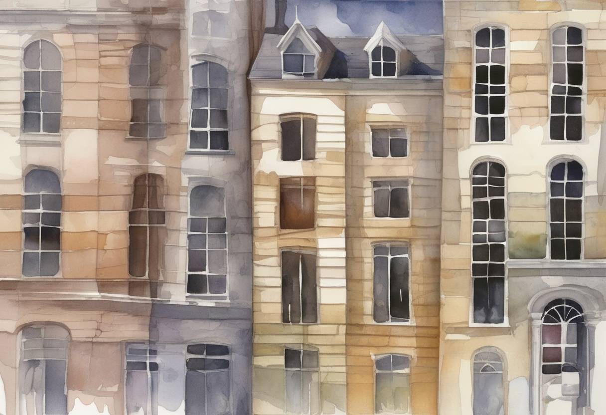 Watercolor painting based depiction of The first iPhone was officially released in the United Kingdom, Germany, and France, marking Apple's expansion into the European market. (2007)