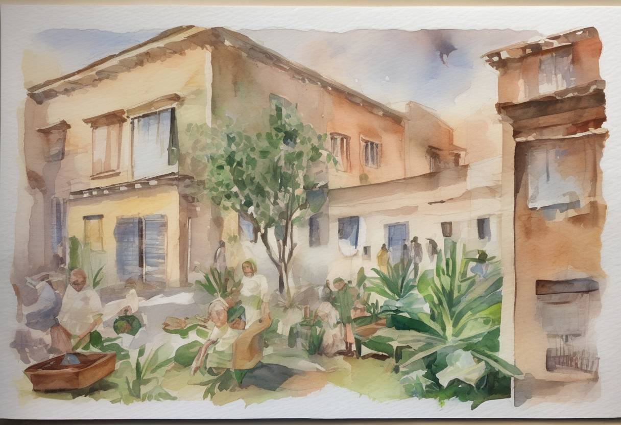 Watercolor painting based depiction of The World Health Organization (WHO) declared Algeria and Argentina malaria-free, recognizing their efforts in eradicating the disease within their borders. (2019)