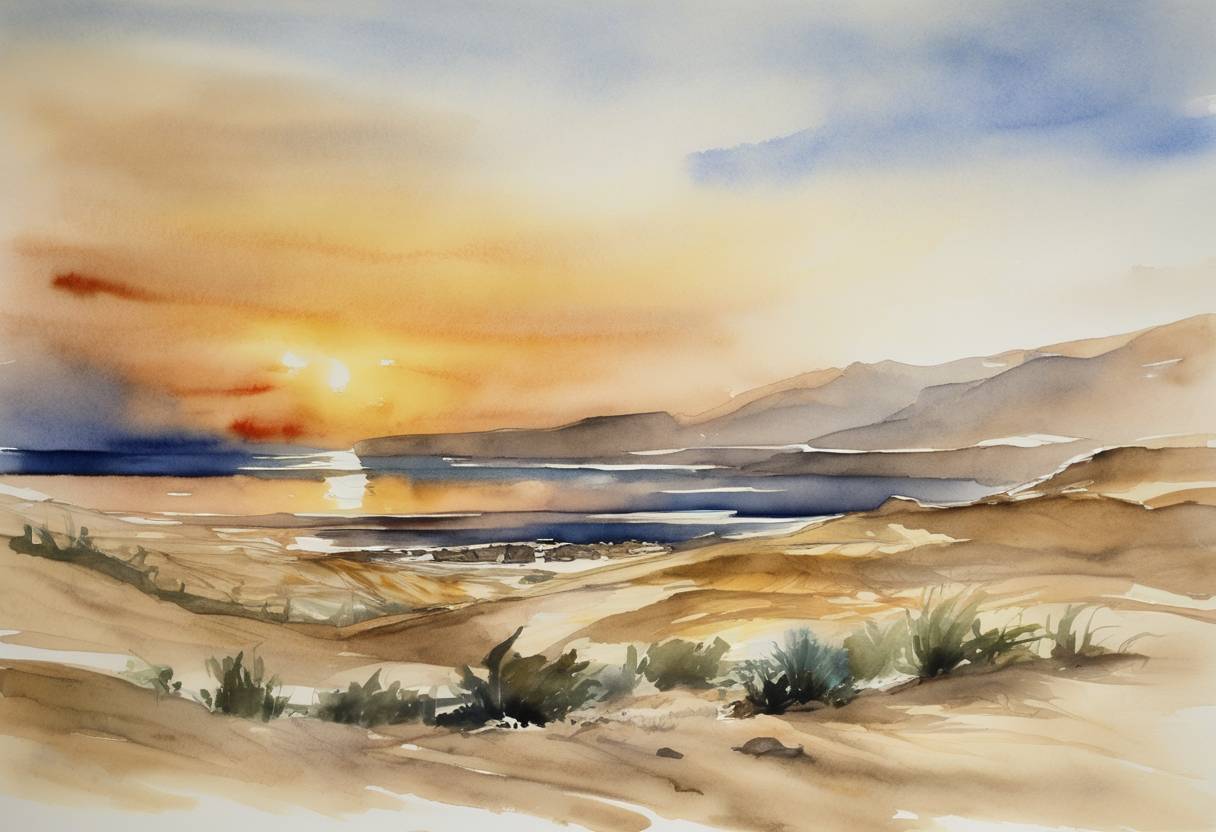 Watercolor painting based depiction of The Dead Sea Scrolls are made available to the public for the first time. (1991)