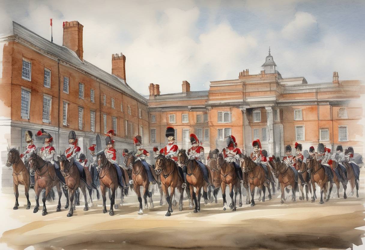 Watercolor painting based depiction of The Honourable Artillery Company, the oldest surviving regiment in the British Army, is formed. (1537)