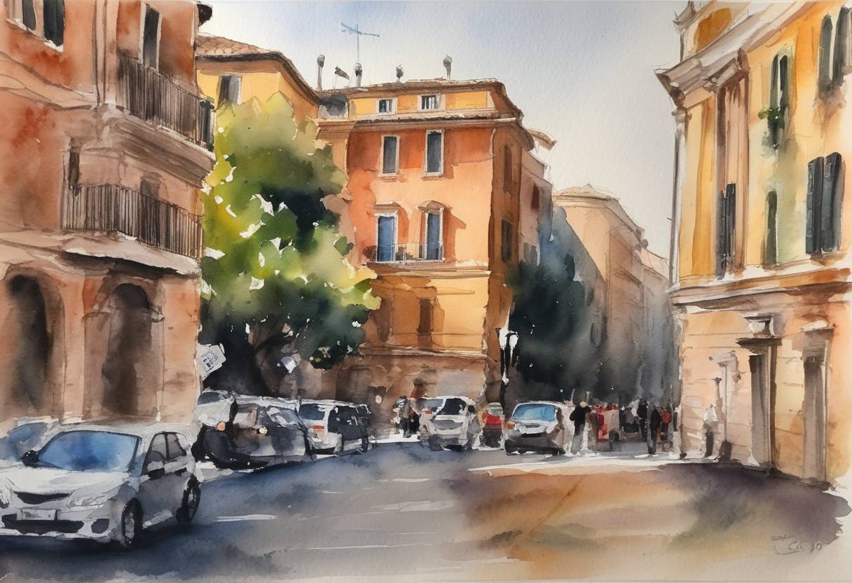 Watercolor painting based depiction of Italy plunged into political turmoil as the President rejected the proposed Finance Minister leading to the resignation of Prime Minister-designate Giuseppe Conte and further complicating government formation efforts. (2018)