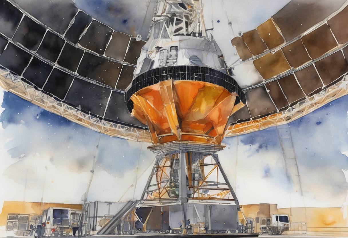 Watercolor painting based depiction of NASA announced that its countdown to the launch of Parker Solar Probe had entered into final week leading to a planned launch on August 11, 2018. The probe aimed to study the outer corona of the Sun. (2018)