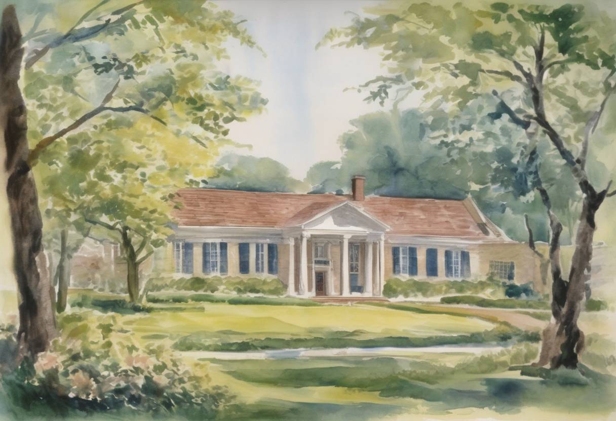 Watercolor painting based depiction of President John F. Kennedy established the Peace Corps, an organization aimed at promoting world peace and friendship through volunteer service abroad. (1961)