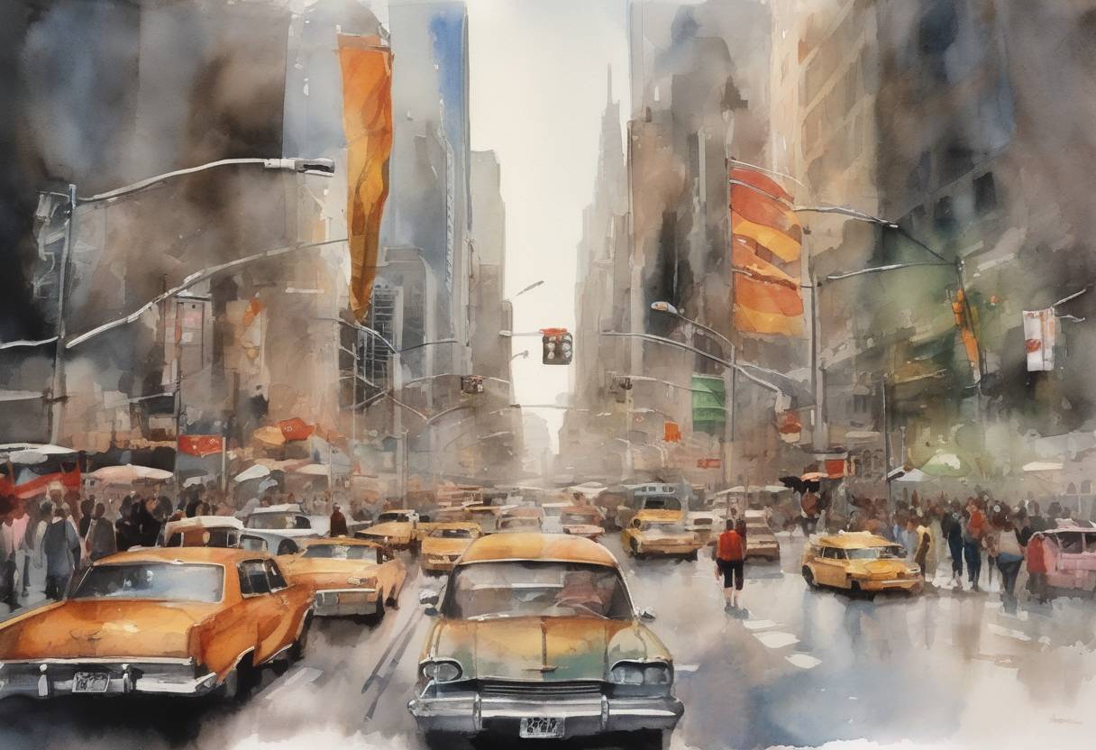 Watercolor painting based depiction of The United Nations declared the world population had reached seven billion people, marking a significant milestone in global demographic history. (2011)