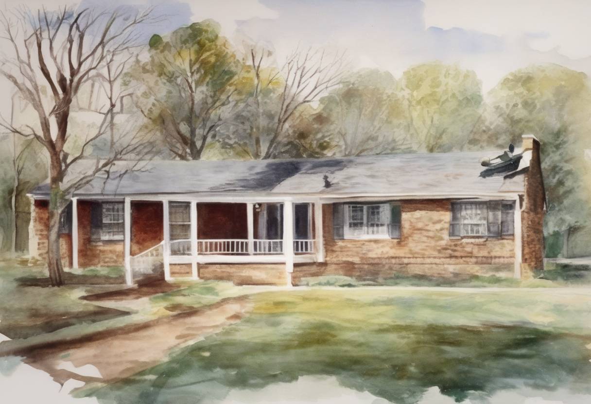 Watercolor painting based depiction of President Lyndon B. Johnson established the Warren Commission to investigate the assassination of President John F. Kennedy. (1963)