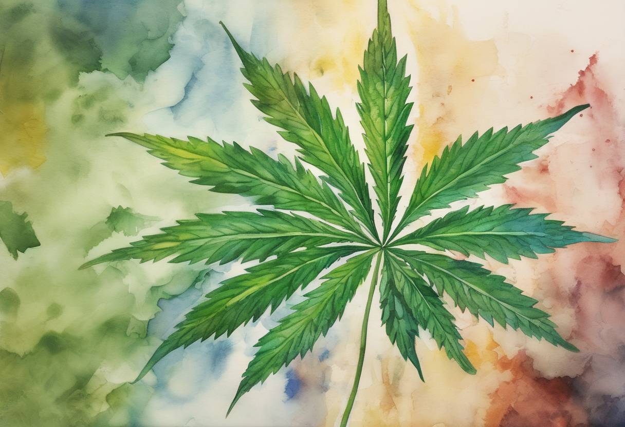 Watercolor painting based depiction of Canada became the second country in the world to legalize the recreational use of cannabis, following Uruguay. (2018)