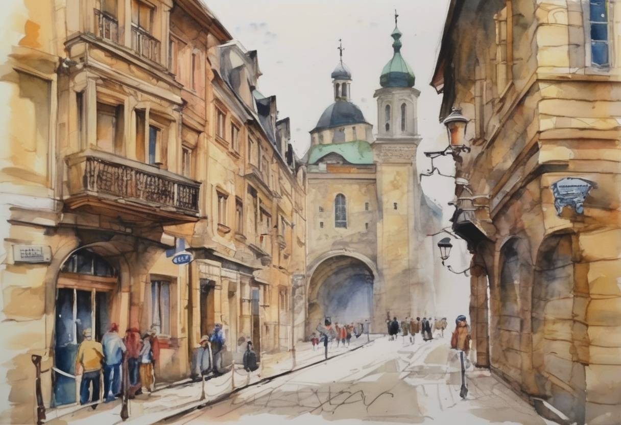 Watercolor painting based depiction of Bulgaria and Romania signed the Treaty of Accession to join the European Union, setting the stage for their membership in 2007. (2005)