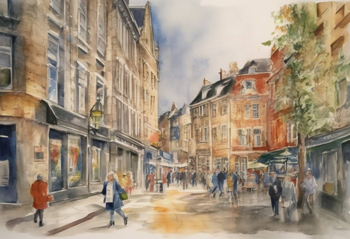 Watercolor painting based depiction of The Maastricht Treaty was signed, leading to the creation of the European Union and the euro currency. (1992)