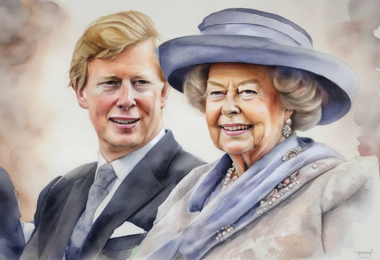 Watercolor painting based depiction of Queen Beatrix of the Netherlands abdicated the throne, ending her 33-year reign. Her son, Willem-Alexander, became the first king of the Netherlands in over a century. (2013)