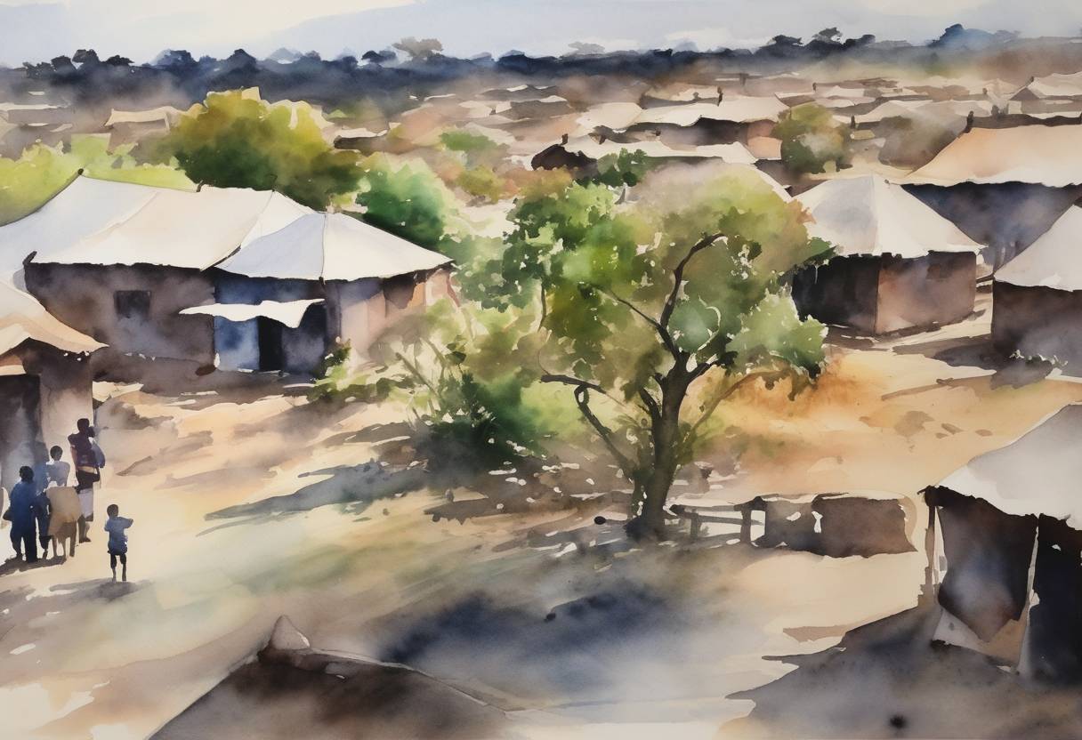Watercolor painting based depiction of Kenya observed a day of mourning following the Garissa University College attack carried out by Al-Shabab militants, which resulted in 148 deaths, predominantly students. (2015)