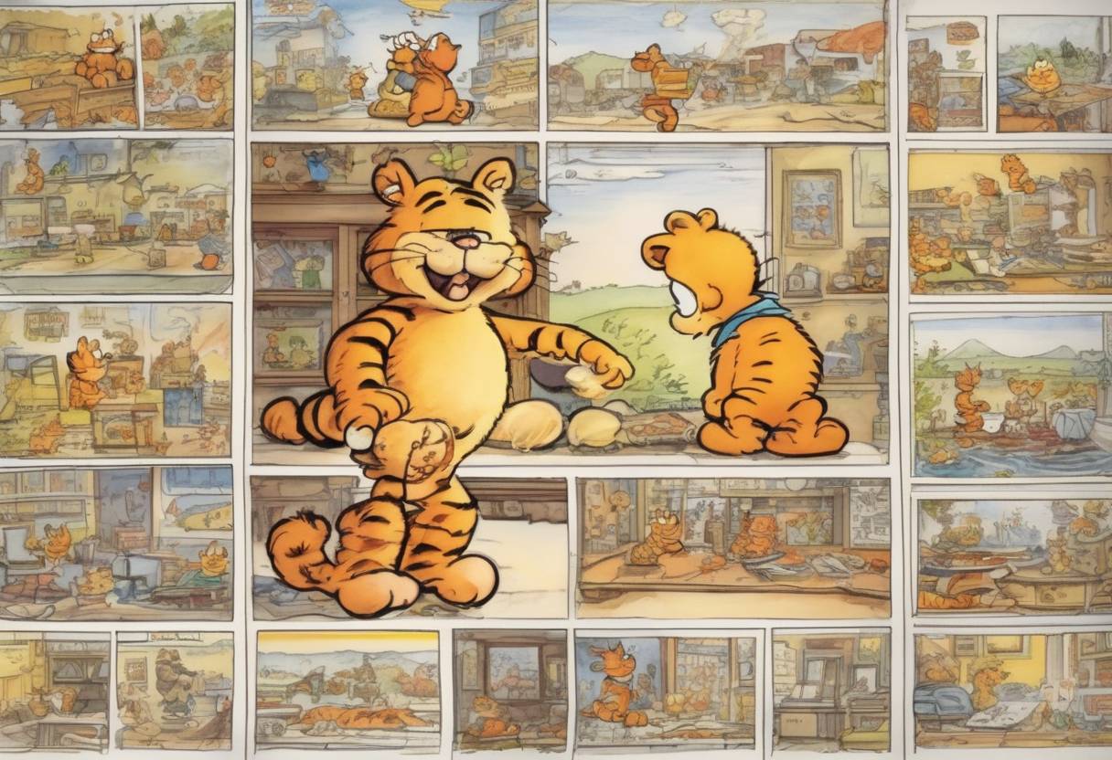 Watercolor painting based depiction of Garfield, the comic strip created by Jim Davis, makes its debut in 41 newspapers. (1978)