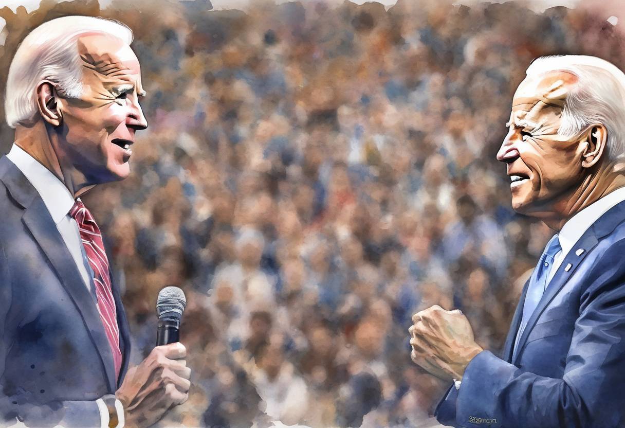 Watercolor painting based depiction of The Democratic National Convention formally nominated Joe Biden as the Democratic candidate for the 2020 U.S. presidential election. (2020)
