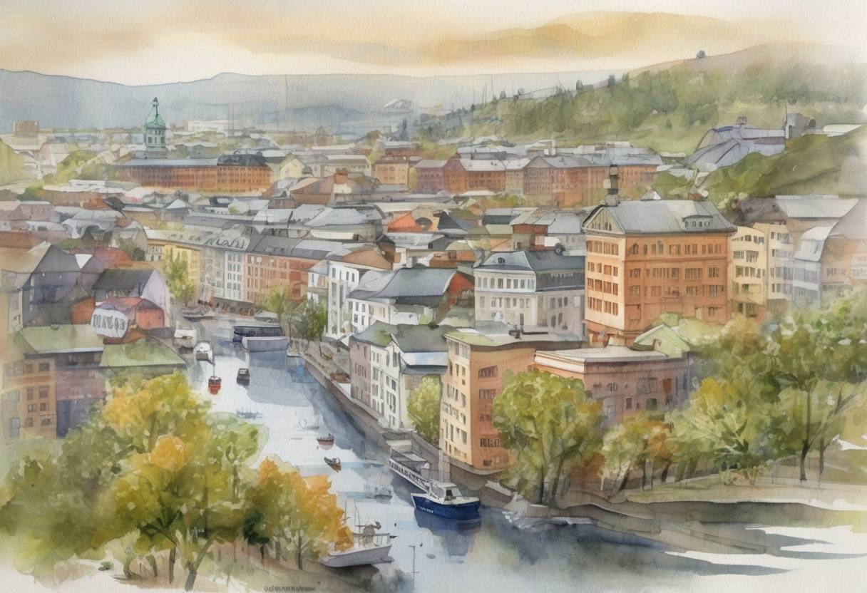 Watercolor painting based depiction of The Nobel Peace Prize was awarded to the Intergovernmental Panel on Climate Change (IPCC) and Al Gore for their efforts to build up and disseminate greater knowledge about man-made climate change. (2007)