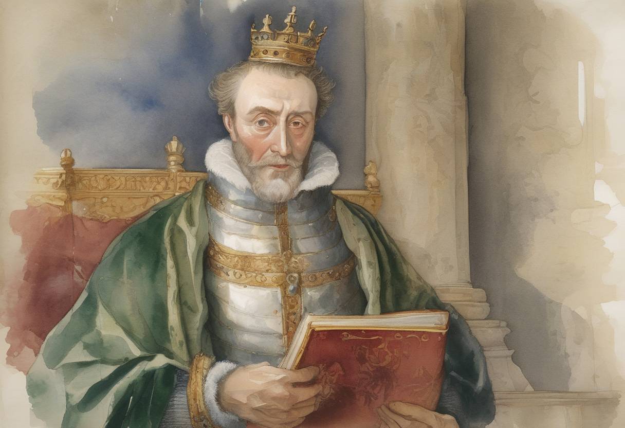 Watercolor painting based depiction of Henry IV of England was born. (1367)