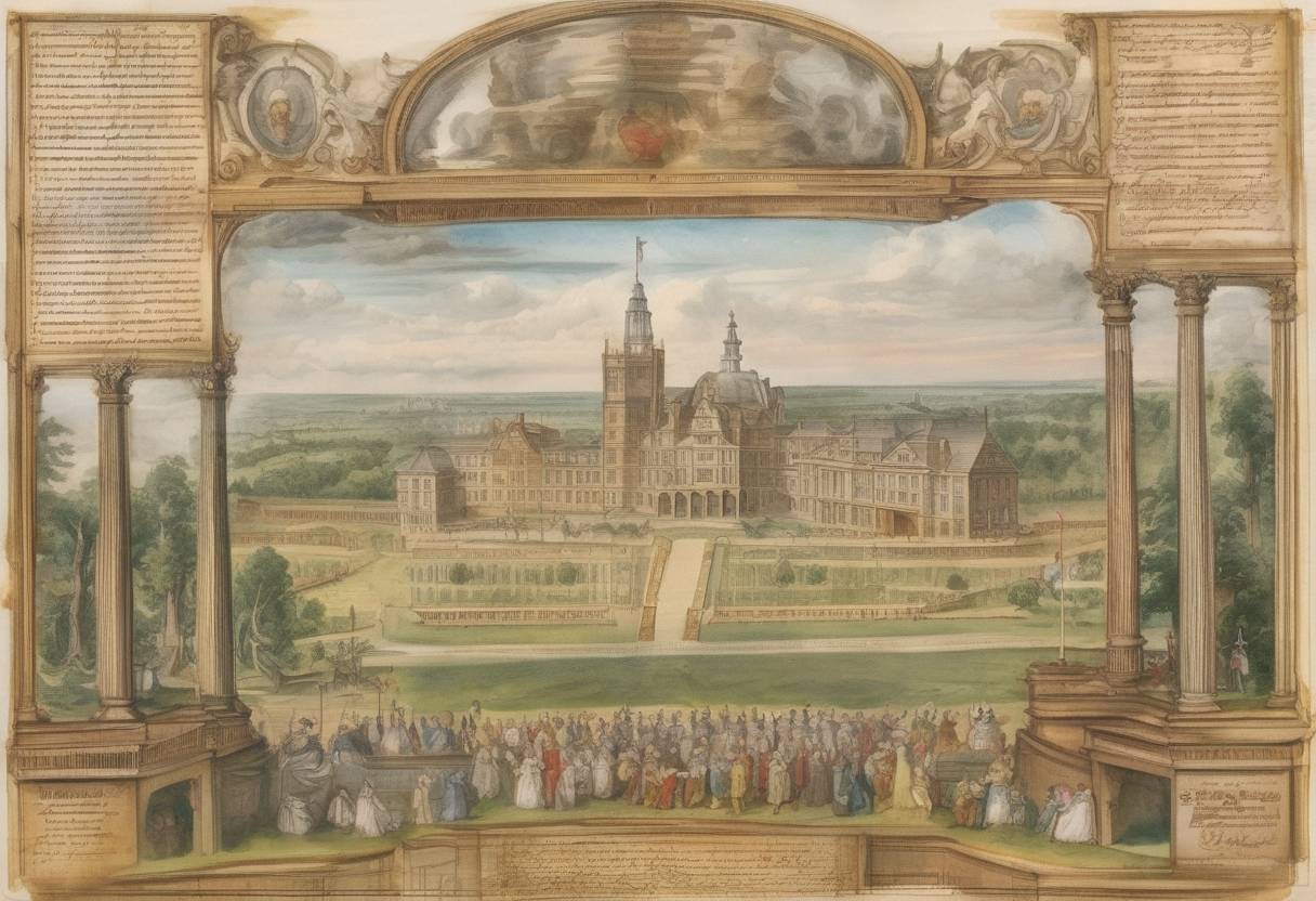 Watercolor painting based depiction of The Fundamental Orders, considered by some as the first written constitution that created a government, are adopted in Connecticut. (1639)