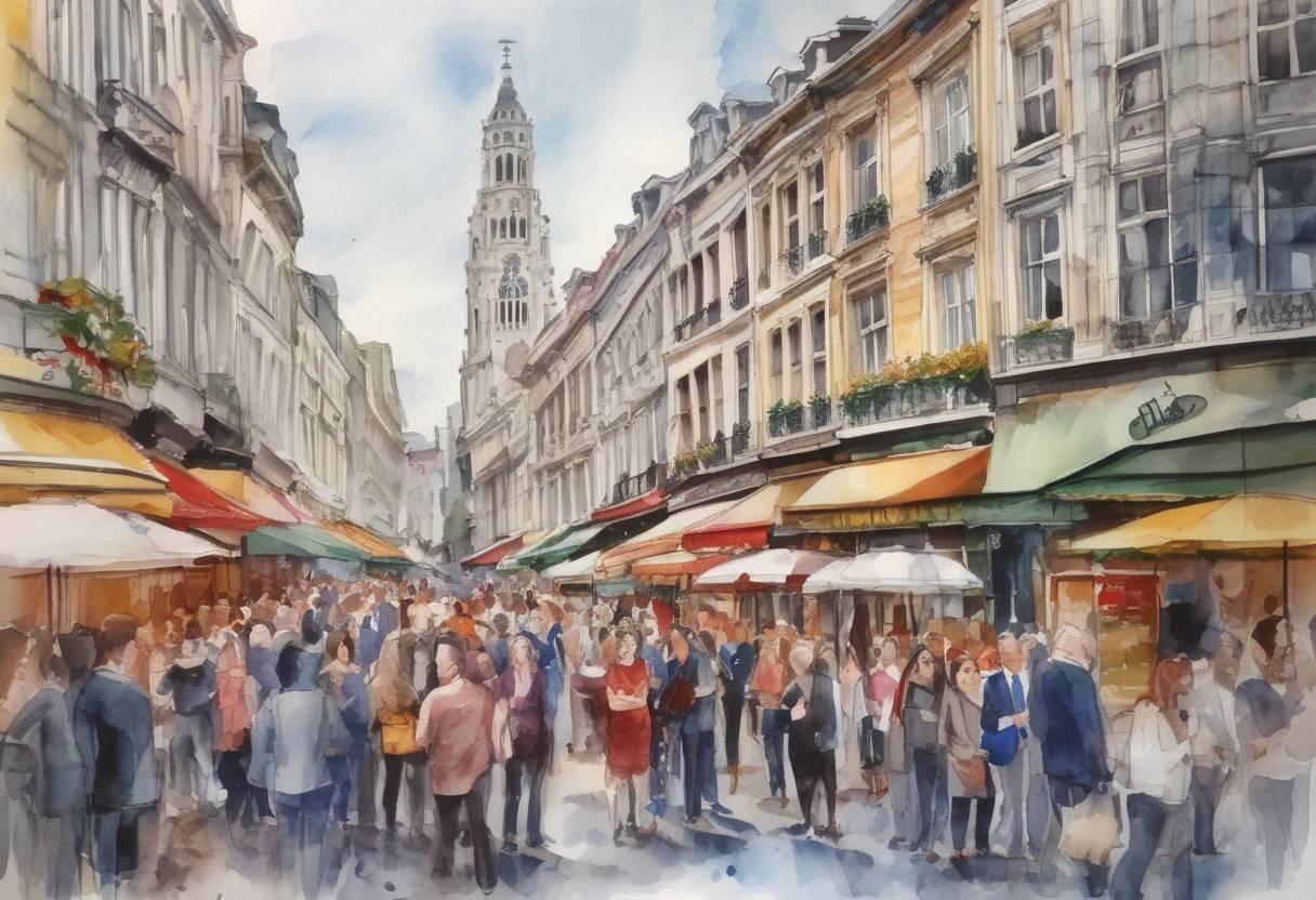 Watercolor painting based depiction of The European Union and Mercosur reached a historic trade agreement after 20 years of negotiations, creating one of the world's largest free-trade areas. (2019)