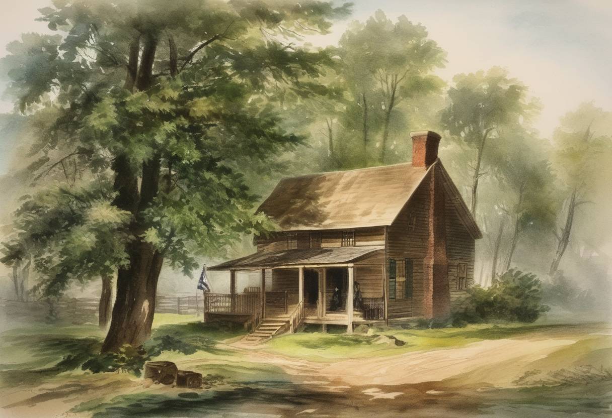 Watercolor painting based depiction of Chester H. Pond, an American inventor known for advances in telegraphy, was born. His contributions to communication technology were significant in the later development of telegraphy systems. (1829)