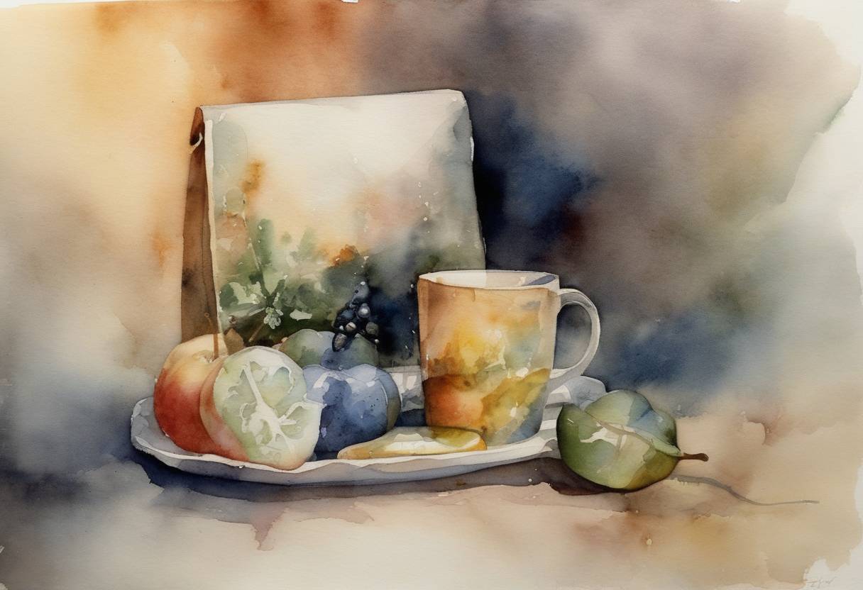 Watercolor painting based depiction of The Encyclopedia Britannica announced that it would stop publishing its print edition after 244 years. (2012)