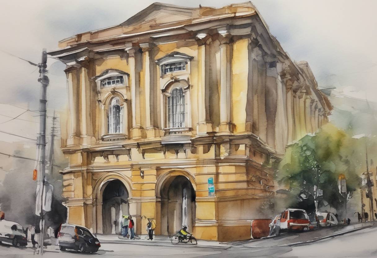 Watercolor painting based depiction of Colombia's Constitutional Court decriminalizes the consumption of cocaine and marijuana in small amounts, ruling that penalties related to personal drug consumption infringed on the right to free development of personality. (2021)