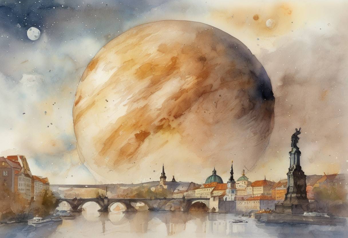 Watercolor painting based depiction of The International Astronomical Union (IAU) redefined the term 'planet,' which led to the reclassification of Pluto as a 'dwarf planet.' (2006)