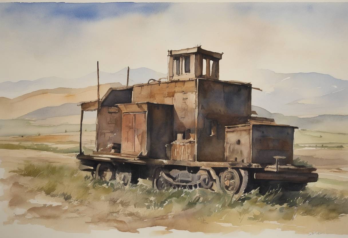 Watercolor painting based depiction of Eleven of the former Soviet republics, excluding the Baltic states and Georgia, met in Alma-Ata, Kazakhstan, and formally created the Commonwealth of Independent States (CIS), effectively marking the dissolution of the Soviet Union. (1991)