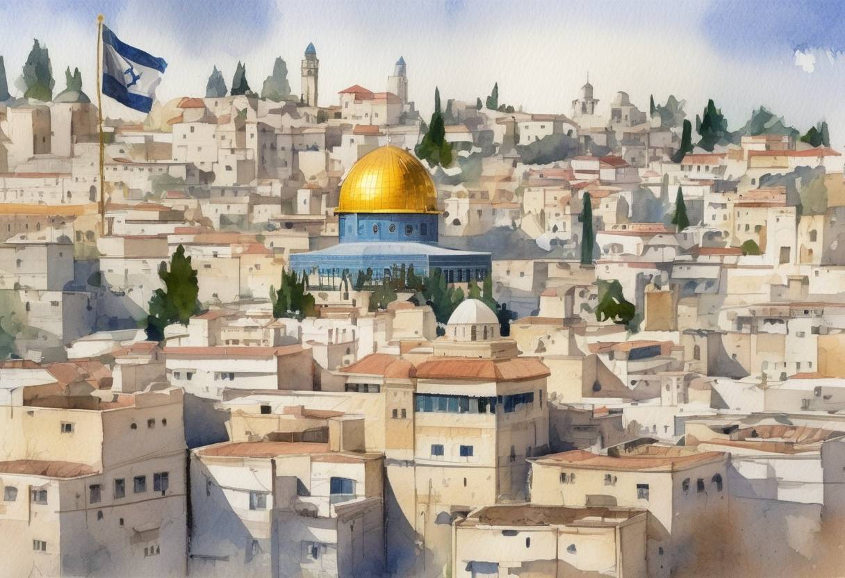 Watercolor painting based depiction of Israel holds its second general election of the year after the April election failed to result in a government formation. (2019)