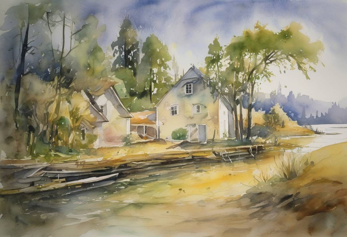 Watercolor painting based depiction of The first official version of the Linux kernel, version 0.02, is released by Linus Torvalds. (1991)