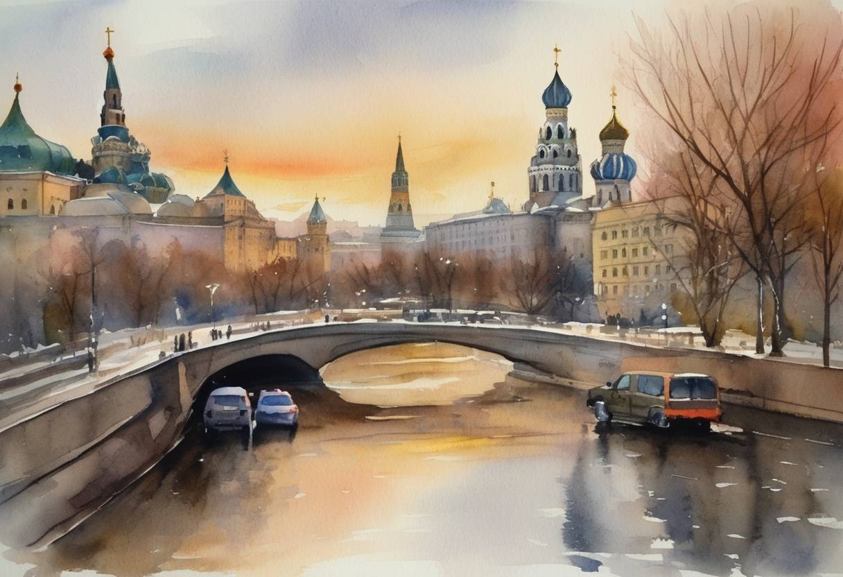 Watercolor painting based depiction of Russia formally annexed four Ukrainian regions following referendums widely condemned as illegal by the international community. (2022)