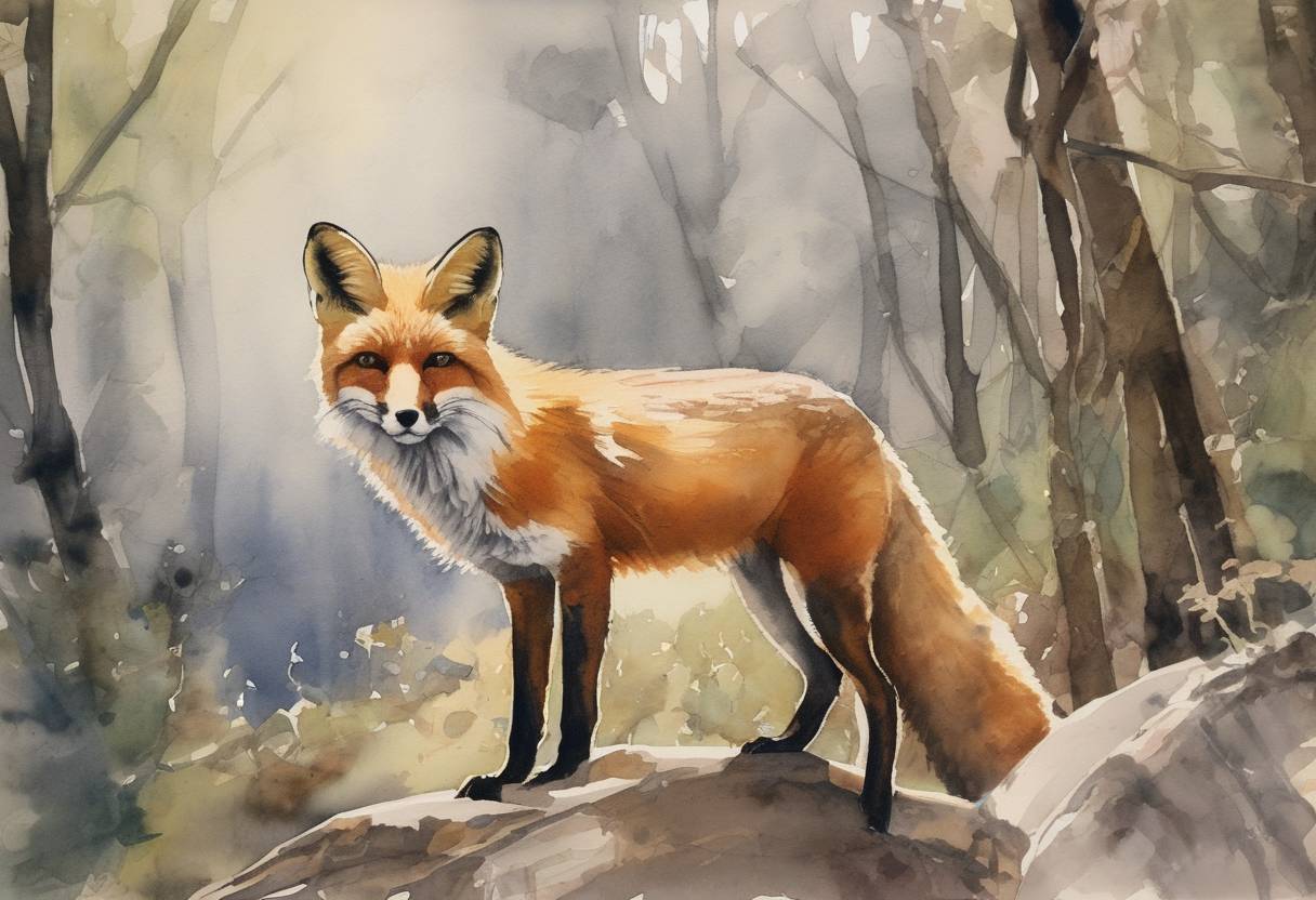 Watercolor painting based depiction of The Fox Broadcasting Company was launched, becoming the fourth major American television network. (1986)