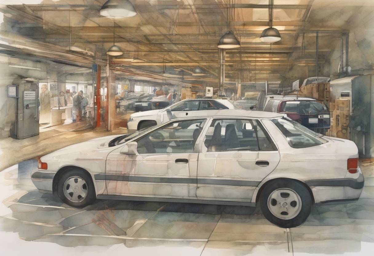 Watercolor painting based depiction of The first SMS message was sent by Neil Papworth, a test engineer for Sema Group, to Richard Jarvis of Vodafone. (1992)