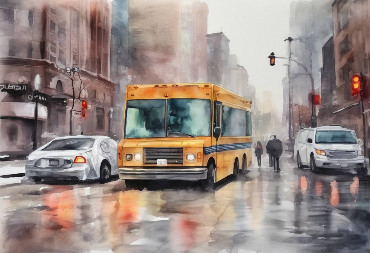 Watercolor painting based depiction of A van attack occurs in Toronto, Canada, resulting in the deaths of 10 people and injuring 16 others. (2018)