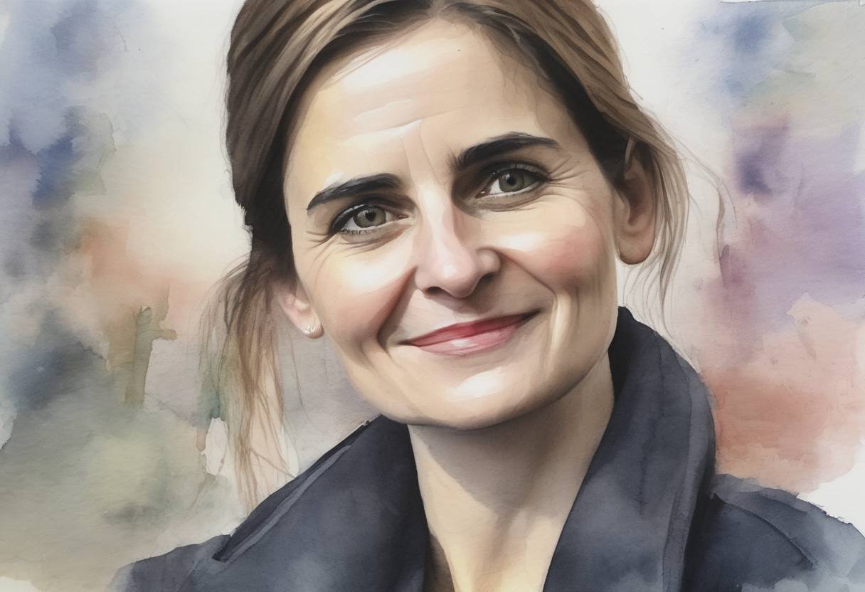 Watercolor painting based depiction of Jo Cox, a British Labour Party Member of Parliament, was tragically murdered in Birstall, West Yorkshire, UK. (2016)
