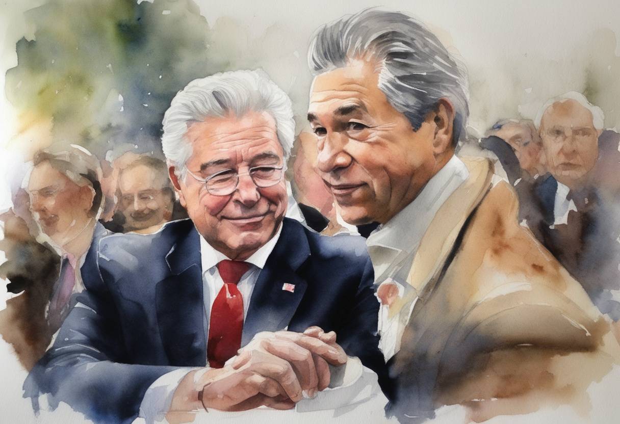 Watercolor painting based depiction of The first round of the presidential election was held in Austria with a notable emphasis on the candidacy of incumbent President Heinz Fischer. (2010)