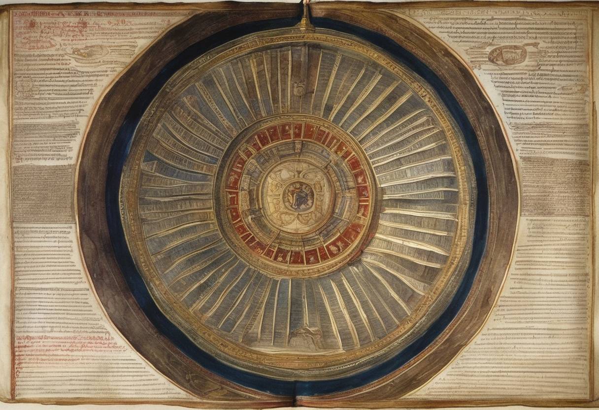 Watercolor painting based depiction of Nicolaus Copernicus's book 'De revolutionibus orbium coelestium' (On the Revolutions of the Heavenly Spheres) is placed on the Index of Forbidden Books by the Catholic Church. (1616)