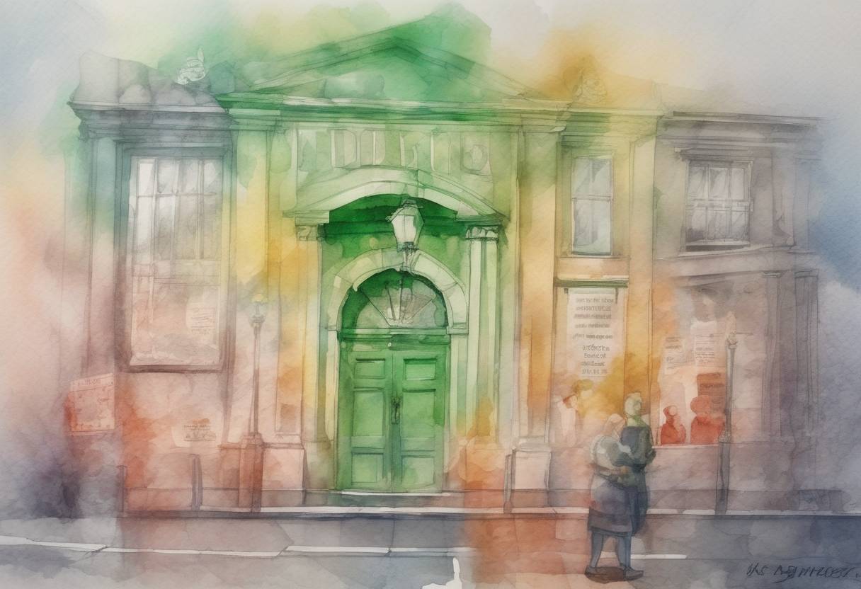 Watercolor painting based depiction of The Republic of Ireland votes in a referendum to repeal the Eighth Amendment, effectively legalizing abortion. (2018)