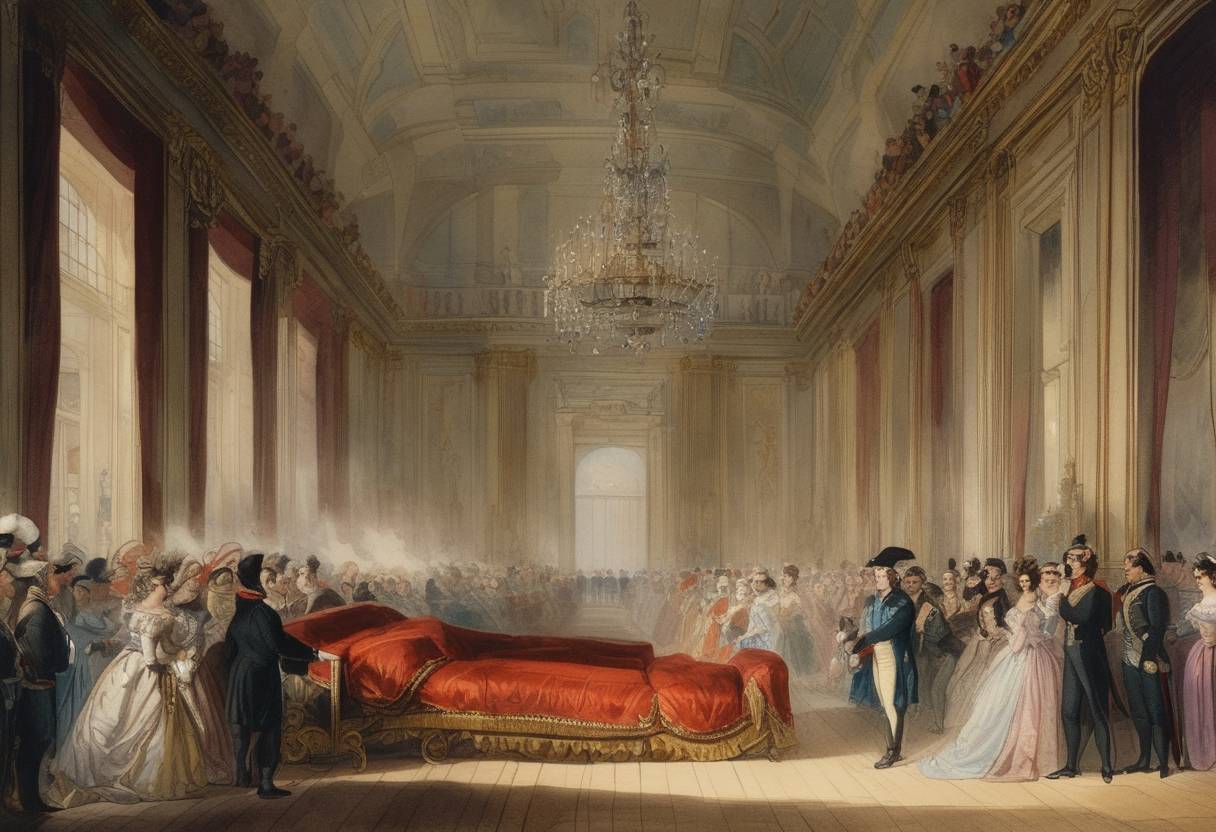 Watercolor painting based depiction of Louis Philippe becomes King of the French following the July Revolution, ushering in the July Monarchy period. (1830)