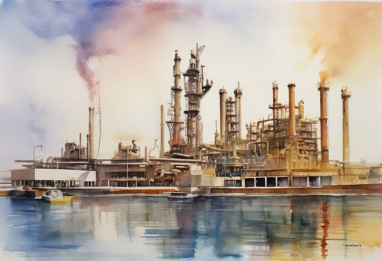 Watercolor painting based depiction of Qatar announces its decision to leave the Organization of the Petroleum Exporting Countries (OPEC) after nearly 60 years of membership, effective January 2019, to focus on its natural gas production. (2018)