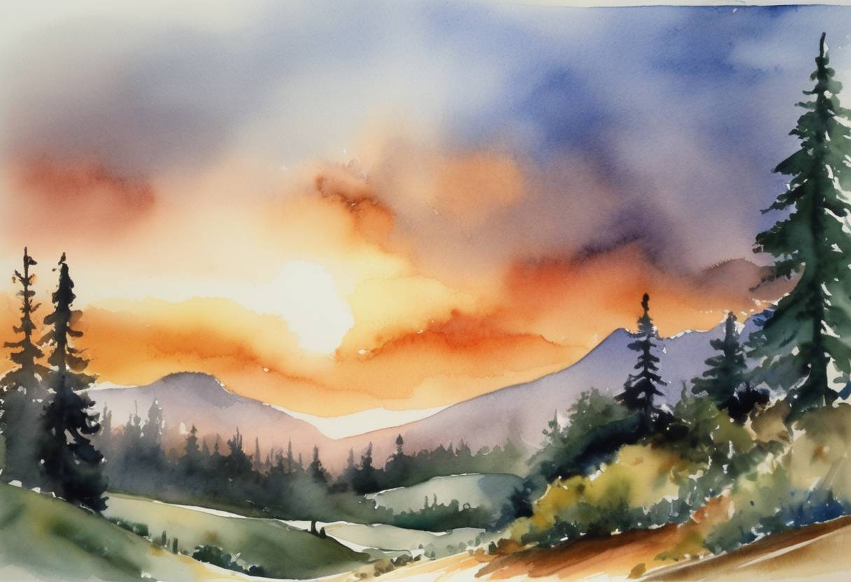 Watercolor painting based depiction of Netscape released the code for its web browser under an open source license, marking a significant moment in the history of open source software. (1998)