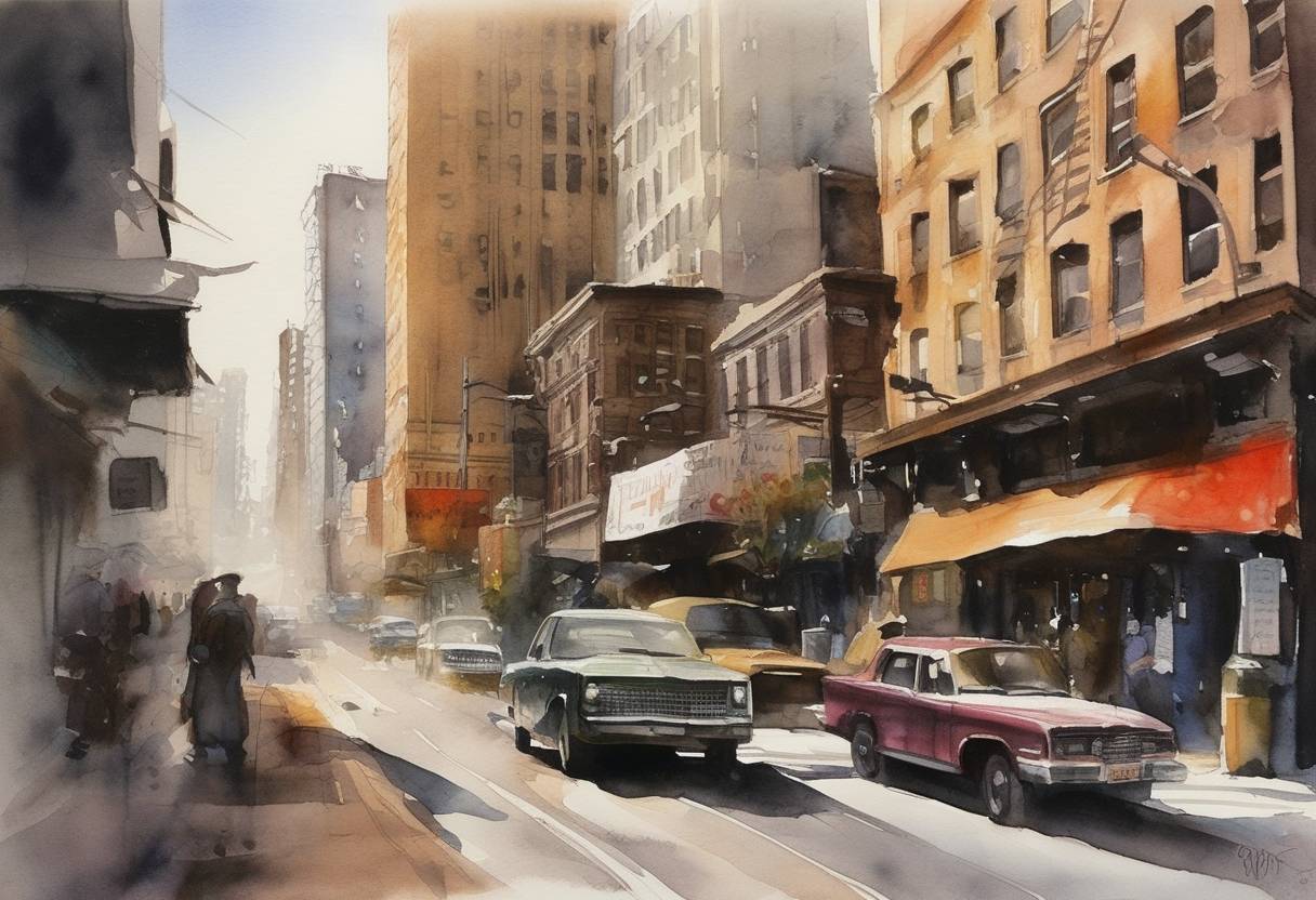 Watercolor painting based depiction of Thomas M. Disch, an American science fiction author known for works like 'The Genocides' and 'Camp Concentration', passed away. (2008)