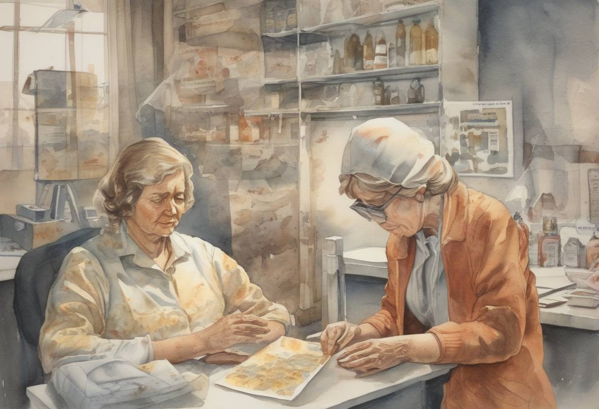 Watercolor painting based depiction of The World Health Organization certifies the global eradication of smallpox, marking a significant victory in public health. (1979)