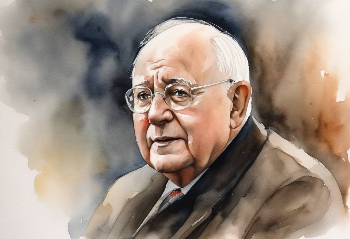 Watercolor painting based depiction of Mikhail Gorbachev, the last leader of the Soviet Union, passed away at the age of 91. Gorbachev is renowned for his significant role in the Cold War's peaceful conclusion and his reform policies of glasnost (openness) and perestroika (restructuring), which ultimately led to the dissolution of the Soviet Union. (2022)