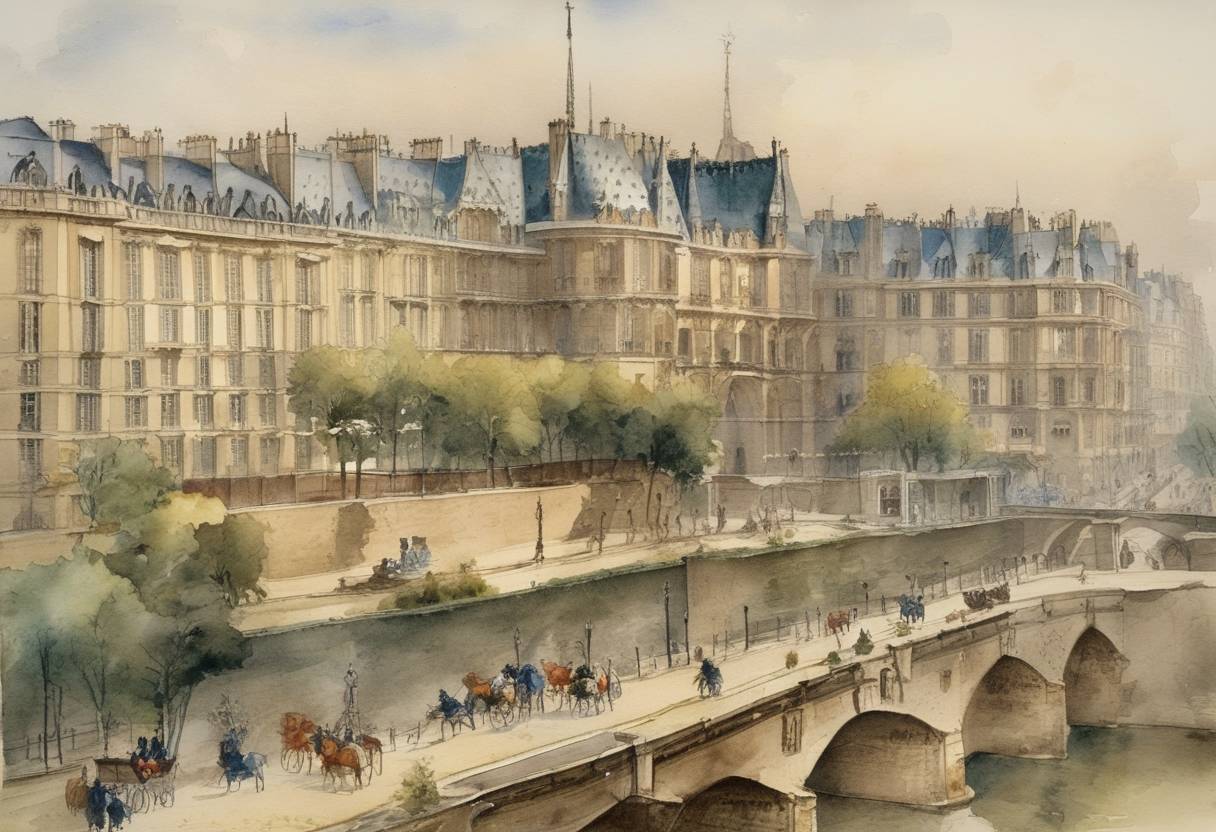 Watercolor painting based depiction of Louis X of France, known as Louis the Quarrelsome, was born in Paris. (1293)