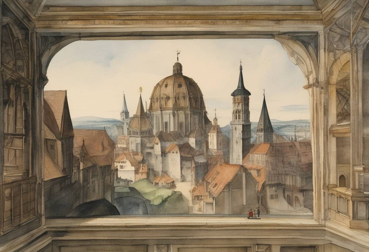 Watercolor painting based depiction of Johannes Kepler, the renowned German mathematician and astronomer best known for his laws of planetary motion, passed away in Regensburg. (1630)