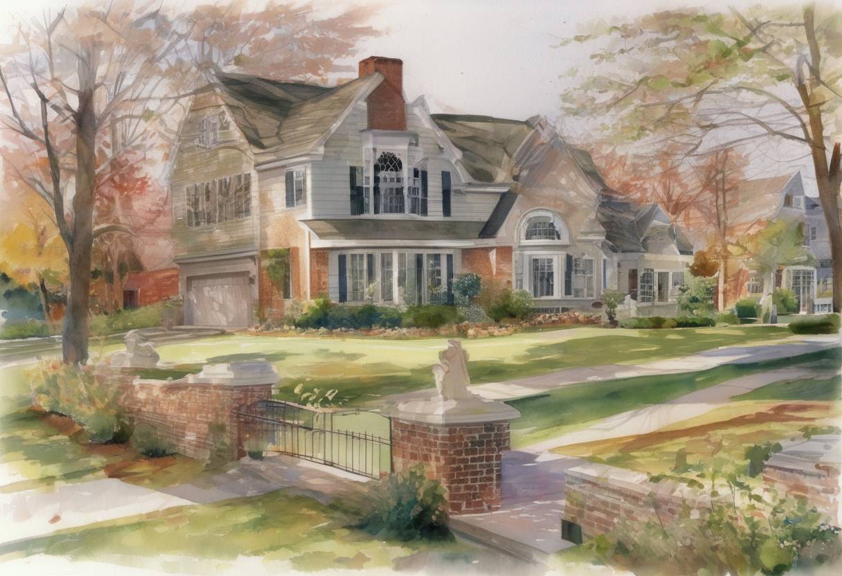 Watercolor painting based depiction of Facebook, a social networking service, was launched by Mark Zuckerberg and his college roommates at Harvard University. (2004)