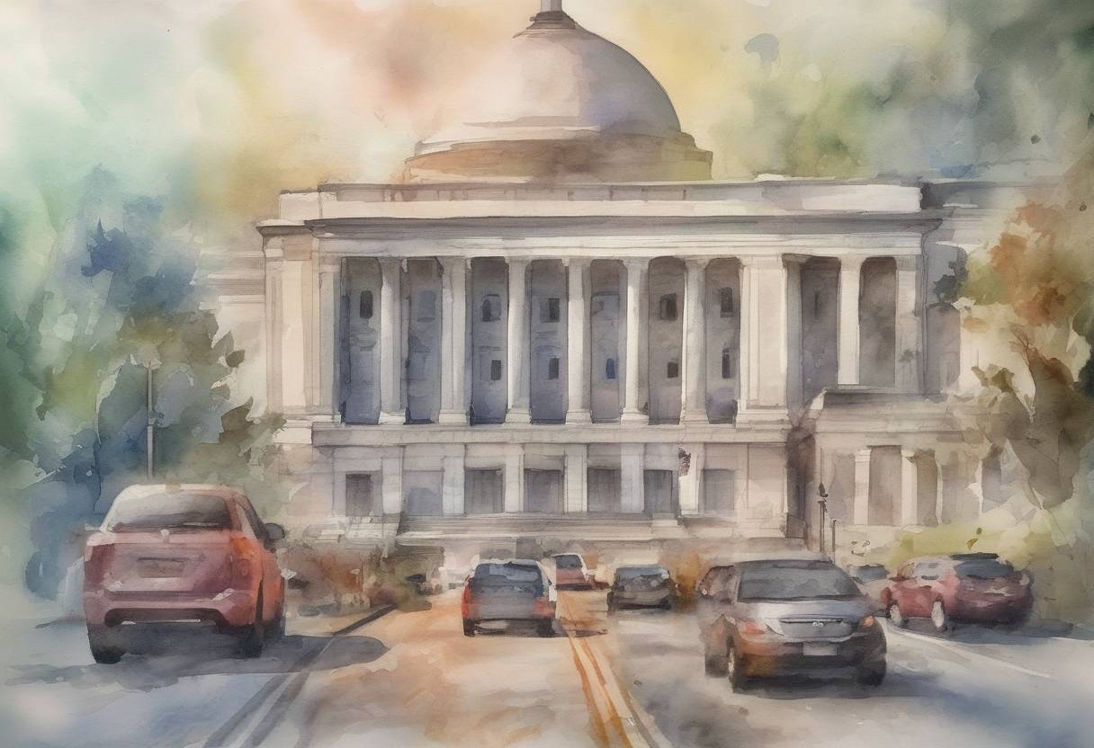 Watercolor painting based depiction of The International Monetary Fund (IMF) announced that the global economy was expected to shrink by 3% in 2020 due to the COVID-19 pandemic, marking the worst downturn since the Great Depression. (2020)