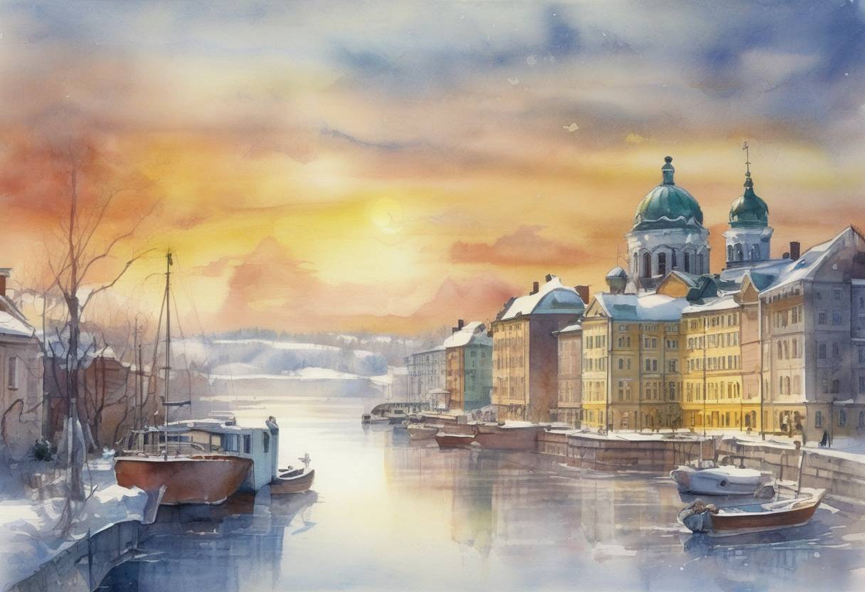 Watercolor painting based depiction of The Linux kernel version 1.0.0 is released, marking a significant milestone in the development of the open-source operating system. (1994)